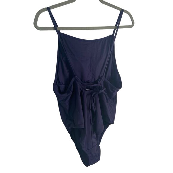 Andie Swim The Paloma One Piece Long Torso Swimsuit Navy Blue Size Medium Tall - Picture 7 of 8